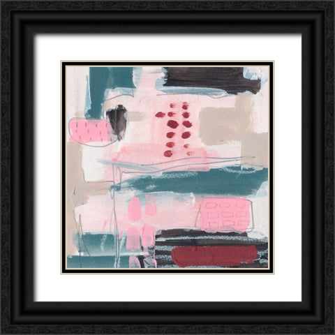 Pink Fantasia V Black Ornate Wood Framed Art Print with Double Matting by Wang, Melissa