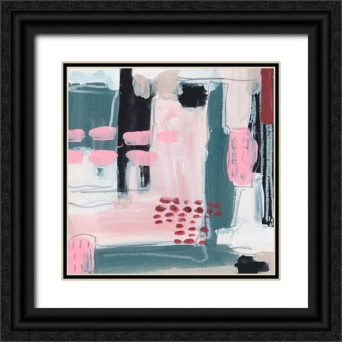 Pink Fantasia VI Black Ornate Wood Framed Art Print with Double Matting by Wang, Melissa