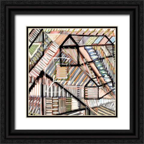 Construct I Black Ornate Wood Framed Art Print with Double Matting by Galapon, Nikki