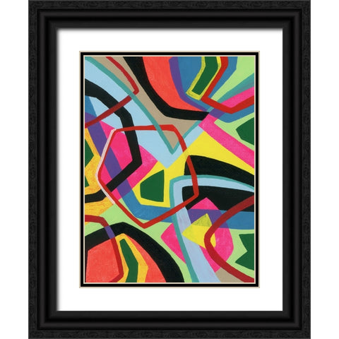 Bold Shape Shift II Black Ornate Wood Framed Art Print with Double Matting by Galapon, Nikki