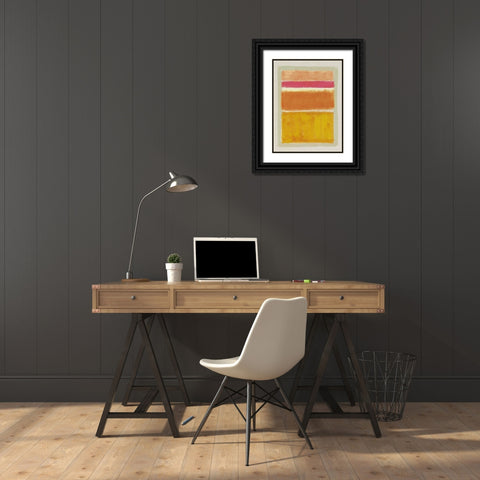 Rothko Inspired Tonescape I Black Ornate Wood Framed Art Print with Double Matting by Barnes, Victoria