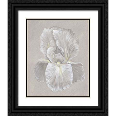 White Iris I Black Ornate Wood Framed Art Print with Double Matting by OToole, Tim