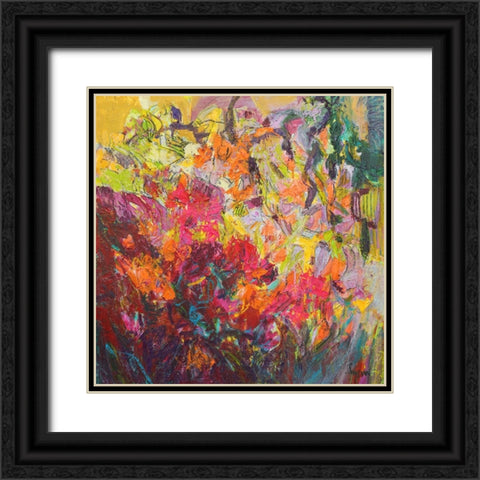 Blooming Heart II Black Ornate Wood Framed Art Print with Double Matting by Fagan, Dorothy