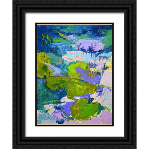 Glitter Me Happy I Black Ornate Wood Framed Art Print with Double Matting by Fagan, Dorothy