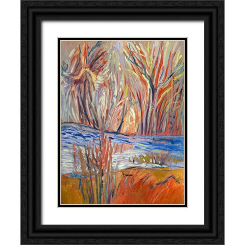 Cadmium Winter Solstice I Black Ornate Wood Framed Art Print with Double Matting by Fagan, Dorothy