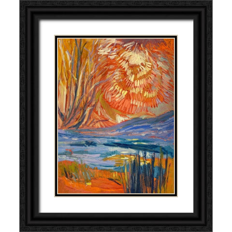 Cadmium Winter Solstice II Black Ornate Wood Framed Art Print with Double Matting by Fagan, Dorothy