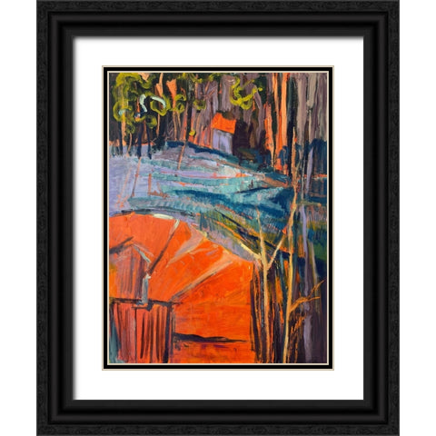 Cadmium Winter Solstice IV Black Ornate Wood Framed Art Print with Double Matting by Fagan, Dorothy