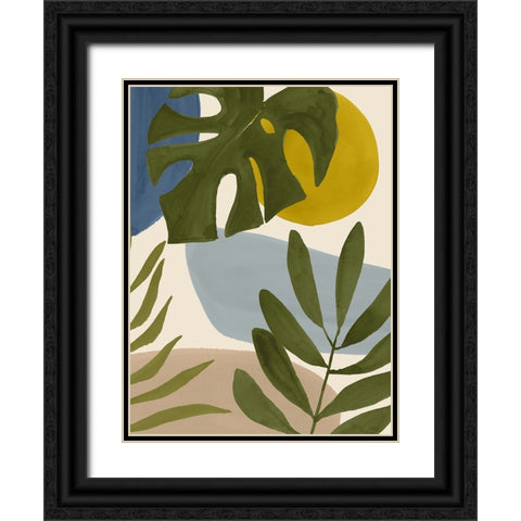 Tropica Tumble I Black Ornate Wood Framed Art Print with Double Matting by Barnes, Victoria