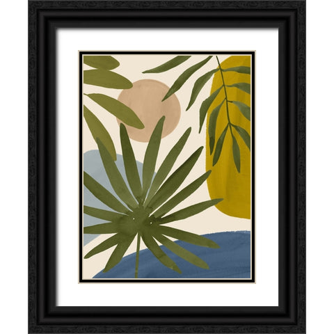 Tropica Tumble II Black Ornate Wood Framed Art Print with Double Matting by Barnes, Victoria