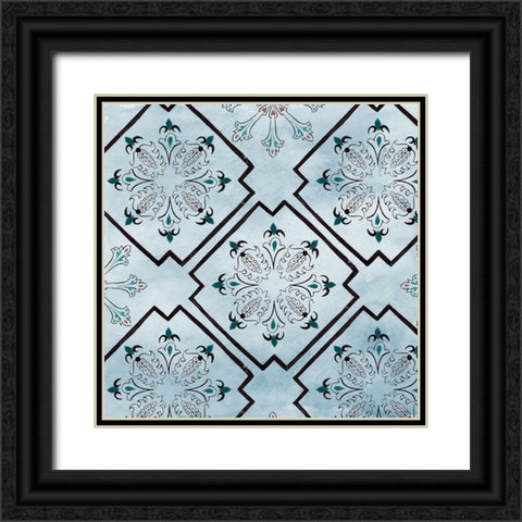 Repetition II Black Ornate Wood Framed Art Print with Double Matting by Wang, Melissa