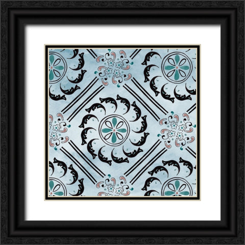 Repetition IV Black Ornate Wood Framed Art Print with Double Matting by Wang, Melissa
