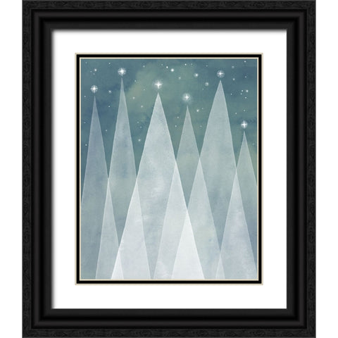 Mod Evergreens II Black Ornate Wood Framed Art Print with Double Matting by Popp, Grace