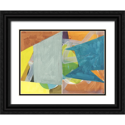 Jigsaw 2 Black Ornate Wood Framed Art Print with Double Matting by Cartissi
