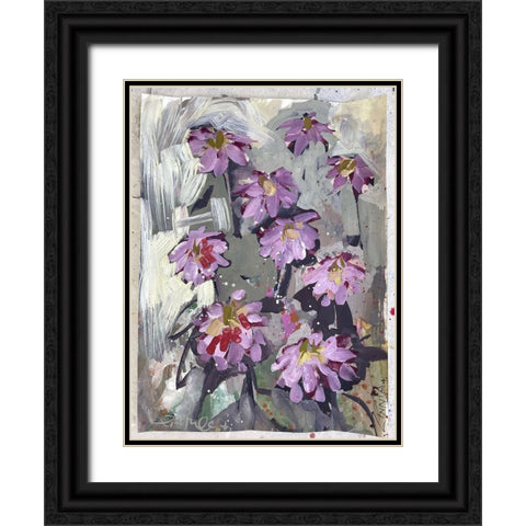 Zinnia II Black Ornate Wood Framed Art Print with Double Matting by Ferrell, Erin McGee