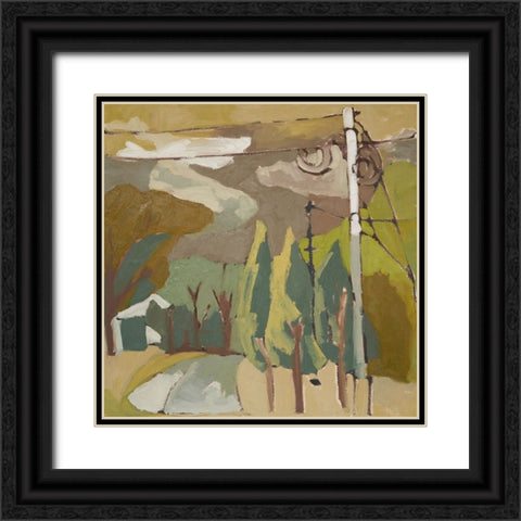 Wires III Black Ornate Wood Framed Art Print with Double Matting by Ferrell, Erin McGee