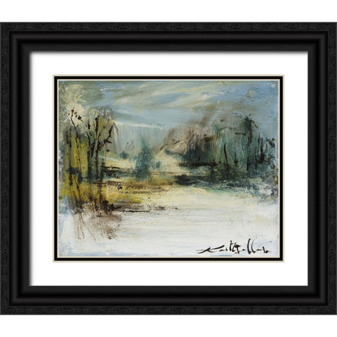 Wintery Horizon II Black Ornate Wood Framed Art Print with Double Matting by Ferrell, Erin McGee