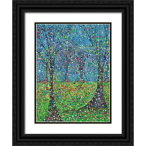 Phosphene Black Ornate Wood Framed Art Print with Double Matting by Dignan, Lawrie