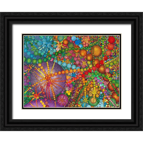 Burst Again Black Ornate Wood Framed Art Print with Double Matting by Dignan, Lawrie
