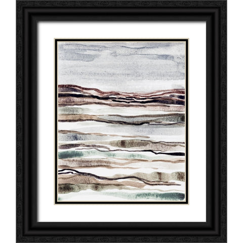 Muted Earth Layers I Black Ornate Wood Framed Art Print with Double Matting by Galapon, Nikki