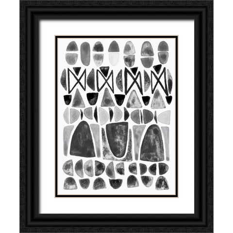 Grey Arches III Black Ornate Wood Framed Art Print with Double Matting by Galapon, Nikki