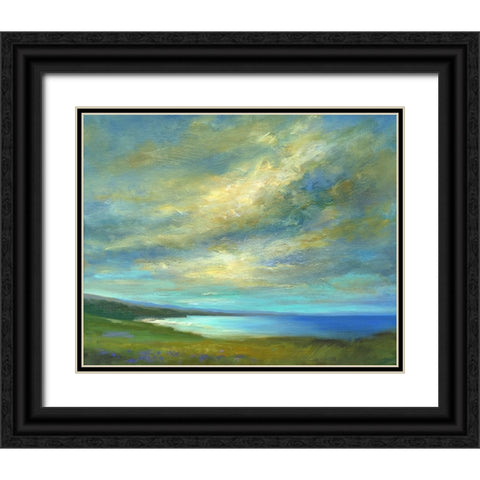 Coastal Views I Black Ornate Wood Framed Art Print with Double Matting by Finch, Sheila