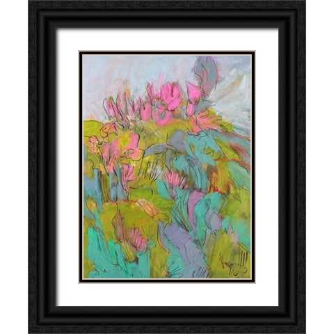 Rise and Bloom Black Ornate Wood Framed Art Print with Double Matting by Fagan, Dorothy
