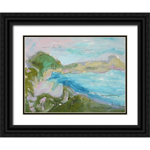 Landing Strip Black Ornate Wood Framed Art Print with Double Matting by Fagan, Dorothy