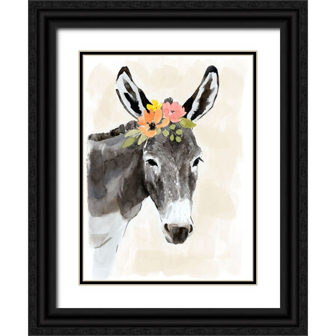 Pasture Pals II Black Ornate Wood Framed Art Print with Double Matting by Barnes, Victoria