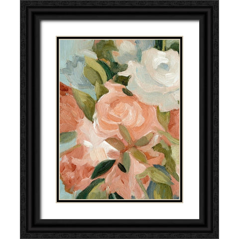 Bouquet Scatter III Black Ornate Wood Framed Art Print with Double Matting by Caroline, Emma