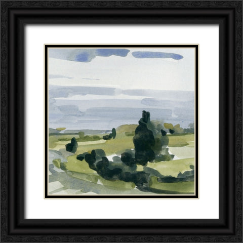 Dark Quiet Valley II Black Ornate Wood Framed Art Print with Double Matting by Caroline, Emma
