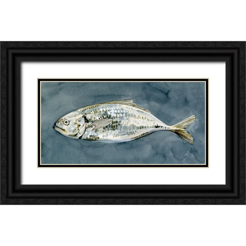 Deep Sea Swimmer I Black Ornate Wood Framed Art Print with Double Matting by Caroline, Emma