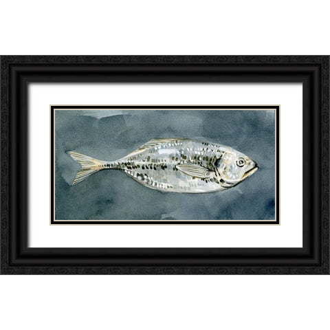 Deep Sea Swimmer II Black Ornate Wood Framed Art Print with Double Matting by Caroline, Emma