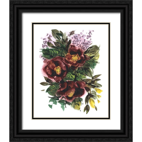 Garden Bouquets II Black Ornate Wood Framed Art Print with Double Matting by Zwara, Ania