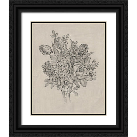 Floral Bouquet II Black Ornate Wood Framed Art Print with Double Matting by OToole, Tim