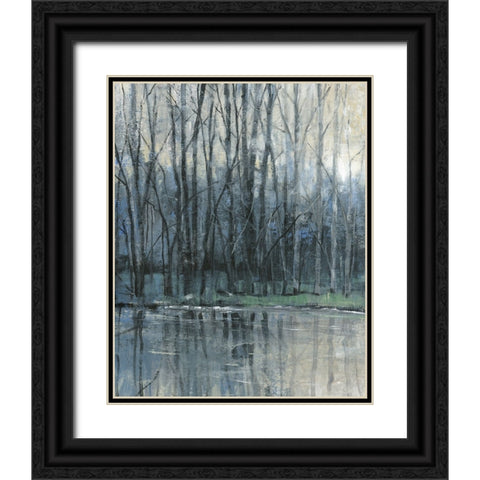 Morning Drizzle I Black Ornate Wood Framed Art Print with Double Matting by OToole, Tim