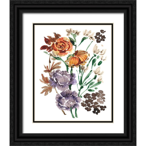 UA Autumn Garden Bouquet I Black Ornate Wood Framed Art Print with Double Matting by Zwara, Ania