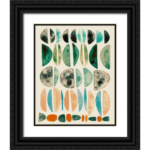 Semi Stack I Black Ornate Wood Framed Art Print with Double Matting by Galapon, Nikki