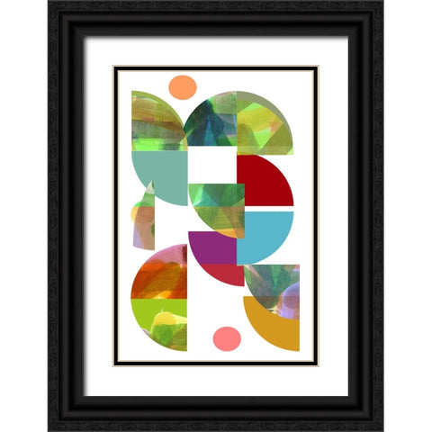 Dorset Shapes I Black Ornate Wood Framed Art Print with Double Matting by Cartissi