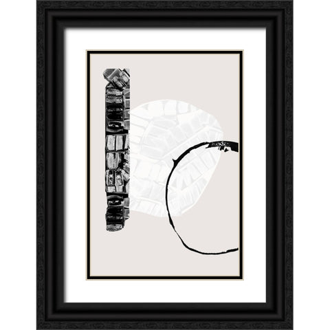 Zen Shapes I Black Ornate Wood Framed Art Print with Double Matting by Cartissi