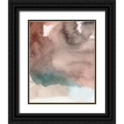 Red Ochre Abstract I Black Ornate Wood Framed Art Print with Double Matting by Green, Jacob