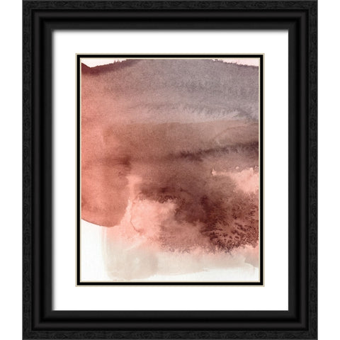 Red Ochre Abstract II Black Ornate Wood Framed Art Print with Double Matting by Green, Jacob