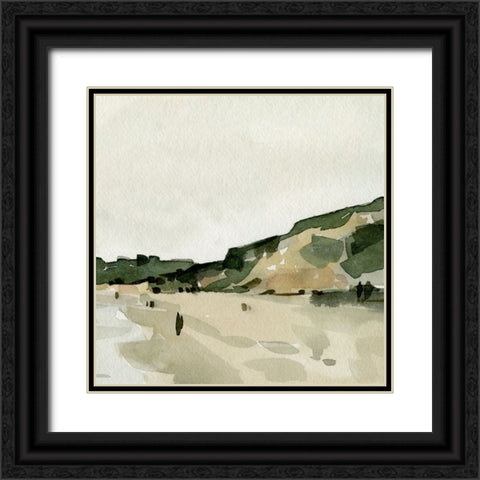 Beachside Walk II Black Ornate Wood Framed Art Print with Double Matting by Caroline, Emma