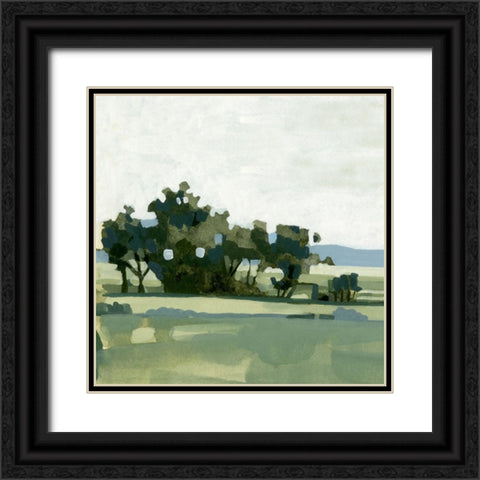 Breezy Landscape I Black Ornate Wood Framed Art Print with Double Matting by Caroline, Emma