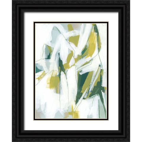Emerald Ice III Black Ornate Wood Framed Art Print with Double Matting by Vess, June Erica