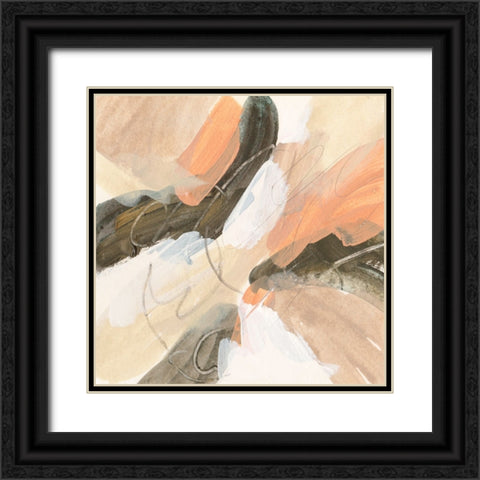 Dawn Swirl VI Black Ornate Wood Framed Art Print with Double Matting by Wang, Melissa