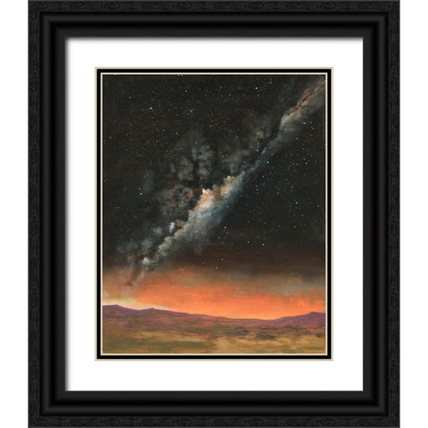 Milky Way Exposure II Black Ornate Wood Framed Art Print with Double Matting by Willett, Michael