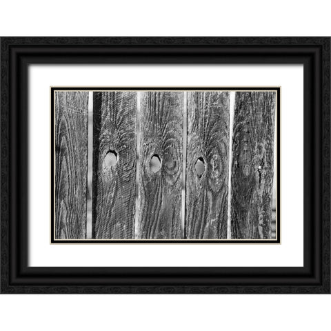 Found Textures II Black Ornate Wood Framed Art Print with Double Matting by Johnson, Jason