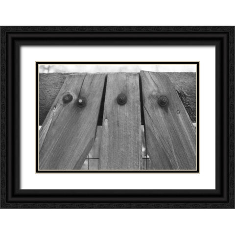 Found Textures V Black Ornate Wood Framed Art Print with Double Matting by Johnson, Jason