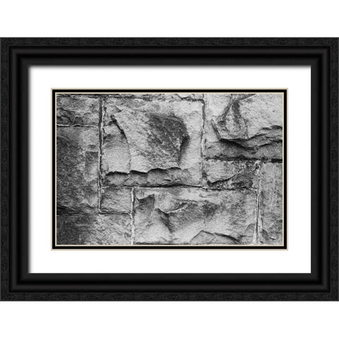 Found Textures VI Black Ornate Wood Framed Art Print with Double Matting by Johnson, Jason