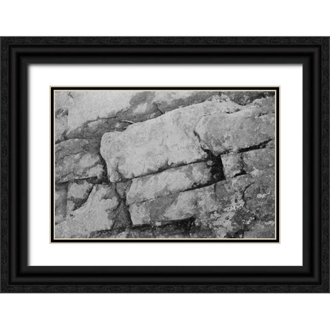 Found Textures XIII Black Ornate Wood Framed Art Print with Double Matting by Johnson, Jason